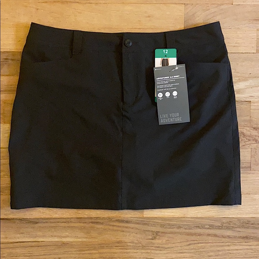 NWT Eddie Bauer Black Hiking Skort skirt athletic